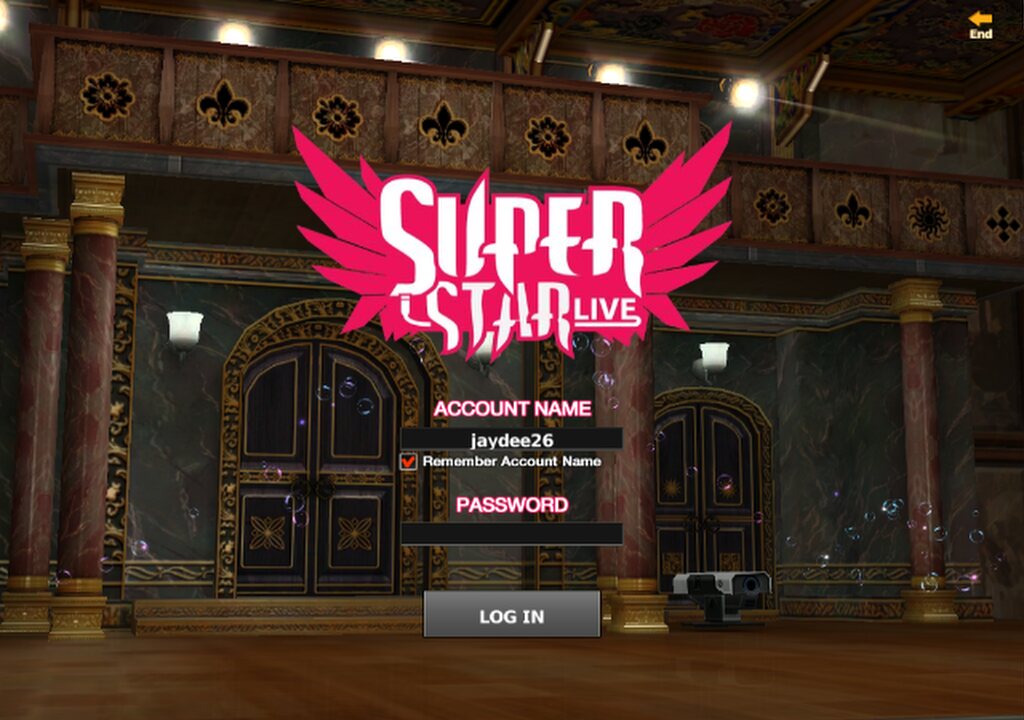 Login form, later in the run